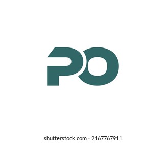 PO logo design vector template