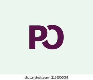 PO logo design vector template