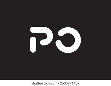Logotipo PO design e logotipo monográfico
