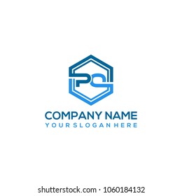 PO logo letter initial, Abstract polygonal Background Logo,