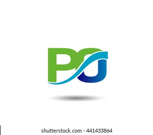 PO Logo Vector Graphic Branding Letter Element