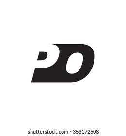 PO Negative Space Letter Logo