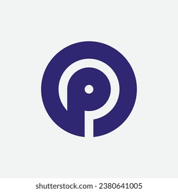 PO O P modern monogram letter initial based logo design