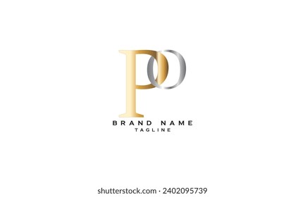 PO, OP, Abstract Anfangsbuchstaben Buchstaben Buchstaben Logo Design