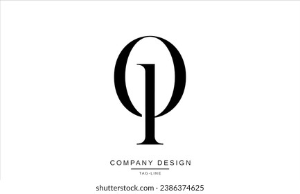 PO, OP, Abstract Letters Logo Monogram