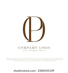 PO, OP, Abstract Letters Logo Monogram