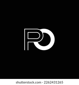 PO or OP abstract outstanding professional business awesome artistic branding company different colors illustration logo