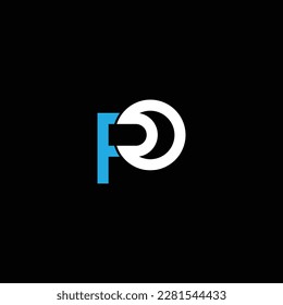 PO or OP abstract outstanding professional business awesome artistic branding company different colors illustration logo