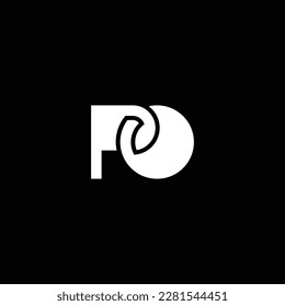 PO or OP abstract outstanding professional business awesome artistic branding company different colors illustration logo