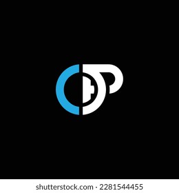 PO or OP abstract outstanding professional business awesome artistic branding company different colors illustration logo