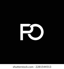 PO or OP abstract outstanding professional business awesome artistic branding company different colors illustration logo