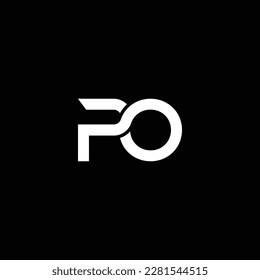 PO or OP abstract outstanding professional business awesome artistic branding company different colors illustration logo