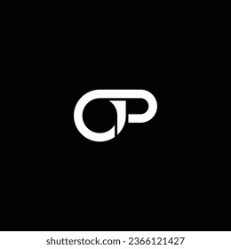 PO or OP abstract outstanding professional business awesome artistic branding company different colors illustration logo