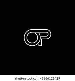 PO or OP abstract outstanding professional business awesome artistic branding company different colors illustration logo