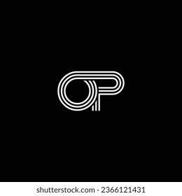 PO or OP abstract outstanding professional business awesome artistic branding company different colors illustration logo