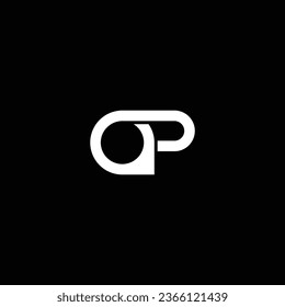 PO or OP abstract outstanding professional business awesome artistic branding company different colors illustration logo