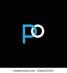 PO or OP abstract outstanding professional business awesome artistic branding company different colors illustration logo