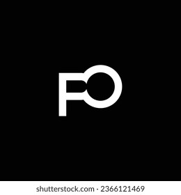 PO or OP abstract outstanding professional business awesome artistic branding company different colors illustration logo