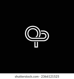PO or OP abstract outstanding professional business awesome artistic branding company different colors illustration logo
