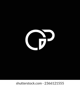 PO or OP abstract outstanding professional business awesome artistic branding company different colors illustration logo