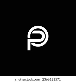 PO or OP abstract outstanding professional business awesome artistic branding company different colors illustration logo