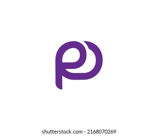 PO OP logo design vector template