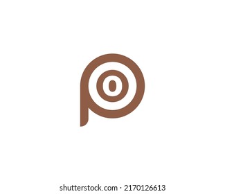 PO OP logo design vector template