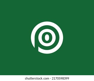 PO OP logo design vector template