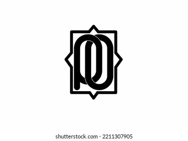 po op o p initial letter logo isolated on white background