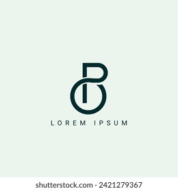 PO OP P O abstract vector logo monogram template