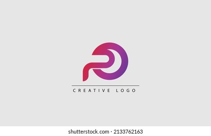  PO P AND O Abstract initial monogram letter alphabet logo design