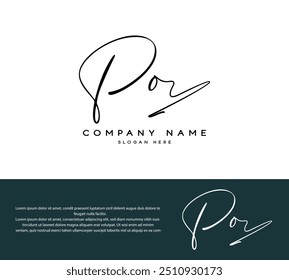 Logotipo da assinatura manuscrita inicial da OC