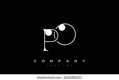 Projeto do logotipo da tipografia da OC. Representação de design de monograma elegante com as letras P e O combinadas em um estilo de assinatura artística, proporcionando uma representação visual única e criativa.