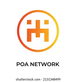 POA Network Cryptowährung-Symbol POA-Münzsymbol. Kryptowährungs-Vektorsymbol. Flache Vektorgrafik - Vektorgrafik