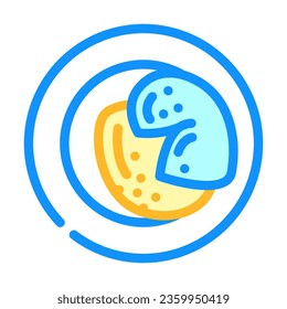 vector de icono de color de huevo pochado. signo de huevo pochado. ilustración de símbolo aislado