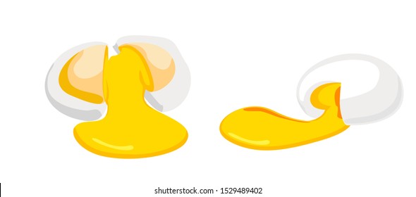 Poached egg vector set isolated on white background