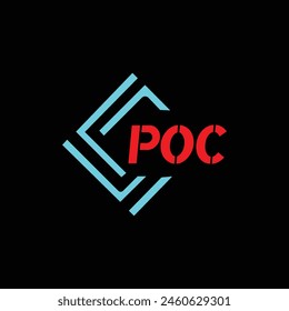 POC-Buchstabe Initial Logo Design Vorlage Vektorillustration