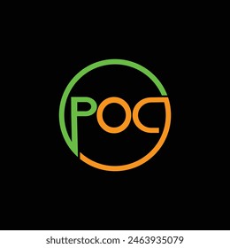 POC-Buchstabe Initial Logo Design Vorlage Vektorillustration