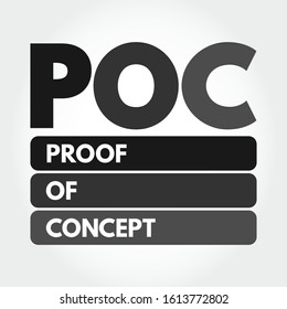 POC - Proof of Concept acronym, business concept background