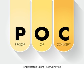 POC - Acrónimo de concepto, fondo de concepto de negocio