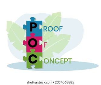 POC - Proof of Concept acronym. business concept background. vector illustration concept with keywords and icons. lettering illustration with icons for web banner, flyer