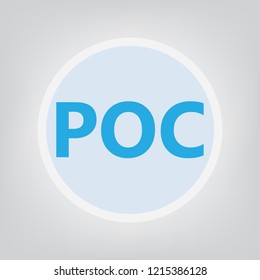 POC (Proof of concept) acronym- vector illustration