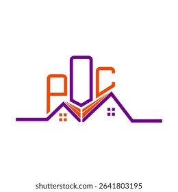 POC Real State logo design, POC simple and modern logo. POC luxurious alphabet design  