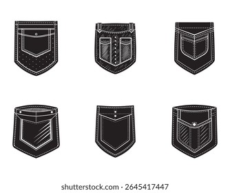 detalhes empacotados ícone do esboço silhueta vetor ilustração
