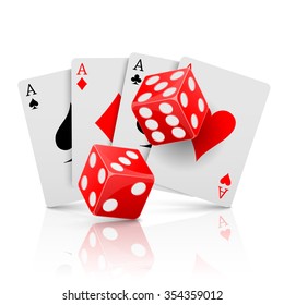 Pocker casino gambling. vector