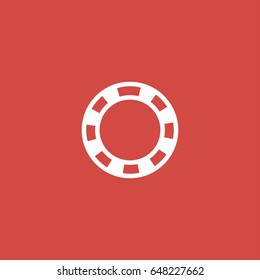 pocker coin icon. sign design. red background