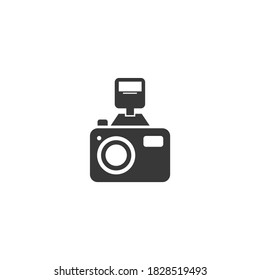Pocket Analog Camera Icons Isolated Black and White Vector Graphic