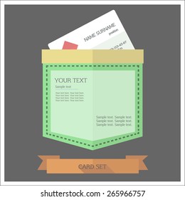 Pocket background with business card