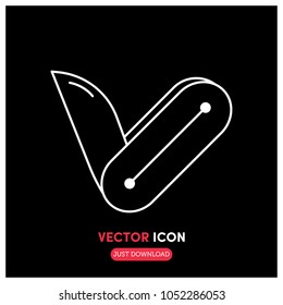 Pocket Blade Vector Icon Illustration