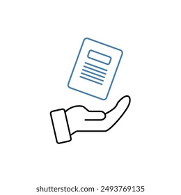icono de línea de concepto de libro de bolsillo. Ilustración de elemento simple. diseño de símbolo de esquema de concepto de libro de bolsillo.